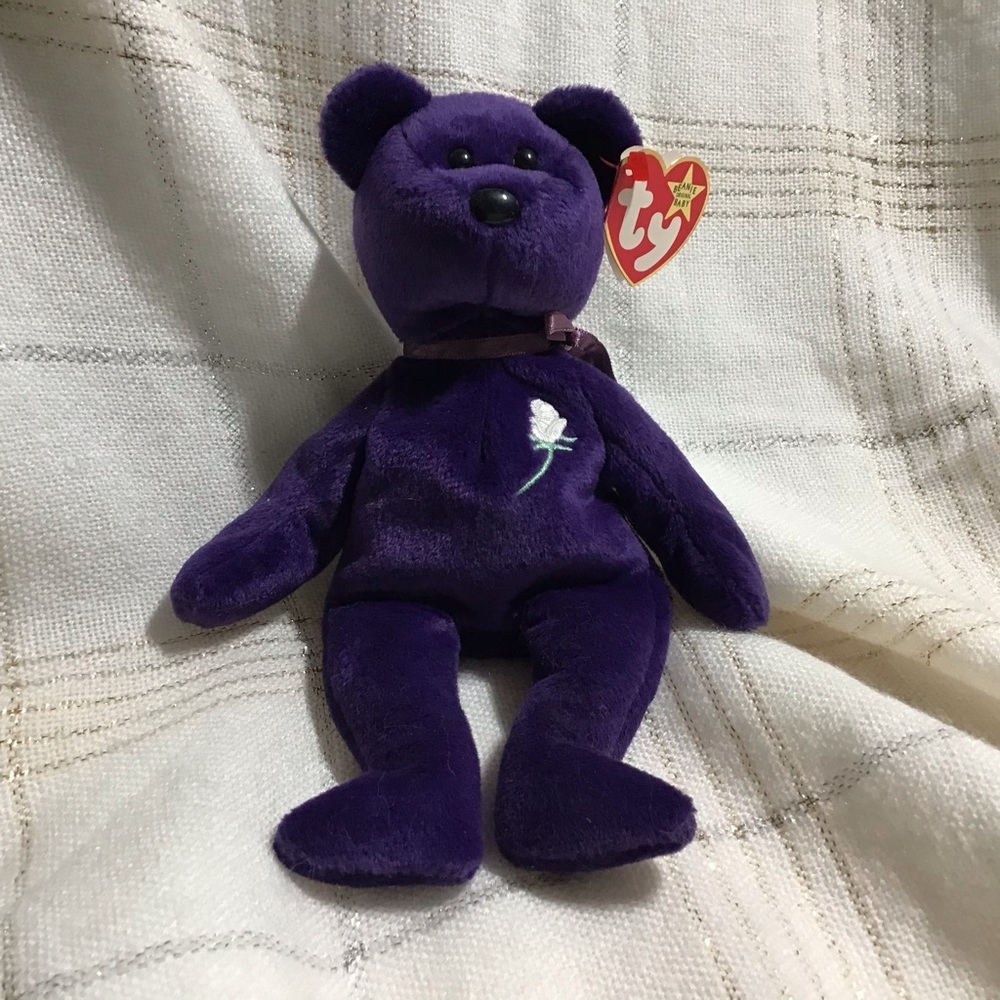 Princess Purple Bear Beanie Baby